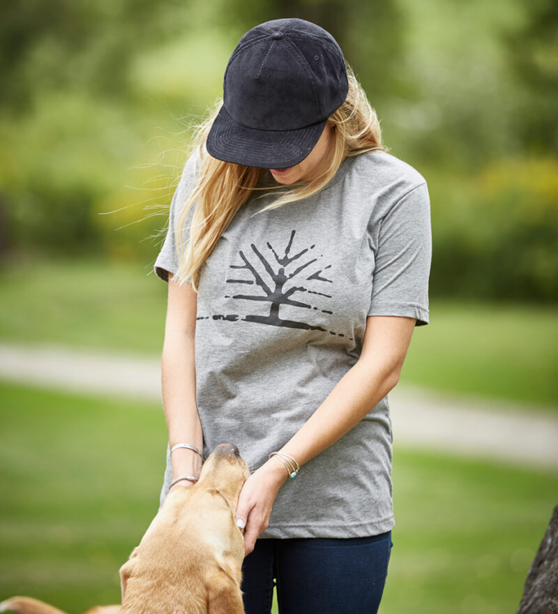 Woodlife Ranch Tree Gray T-shirt